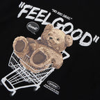 Bear Letter Print T-Shirt — front view