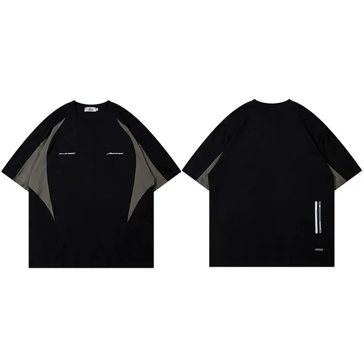 Sport Patchwork Oversized T-Shirt — detail shot