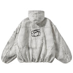 Vintage Hooded Oversized Puffer Jacket — front view