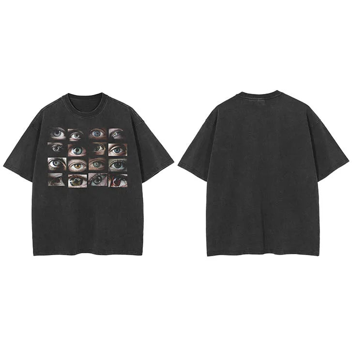 Black Eyes Washed T-Shirt — fit shot