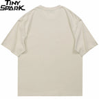 Funny Cartoon Cat Graphic T-Shirt — back view