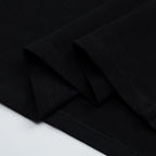 Y2K Black Cross Graphic Loose T-Shirt — fabric close-up