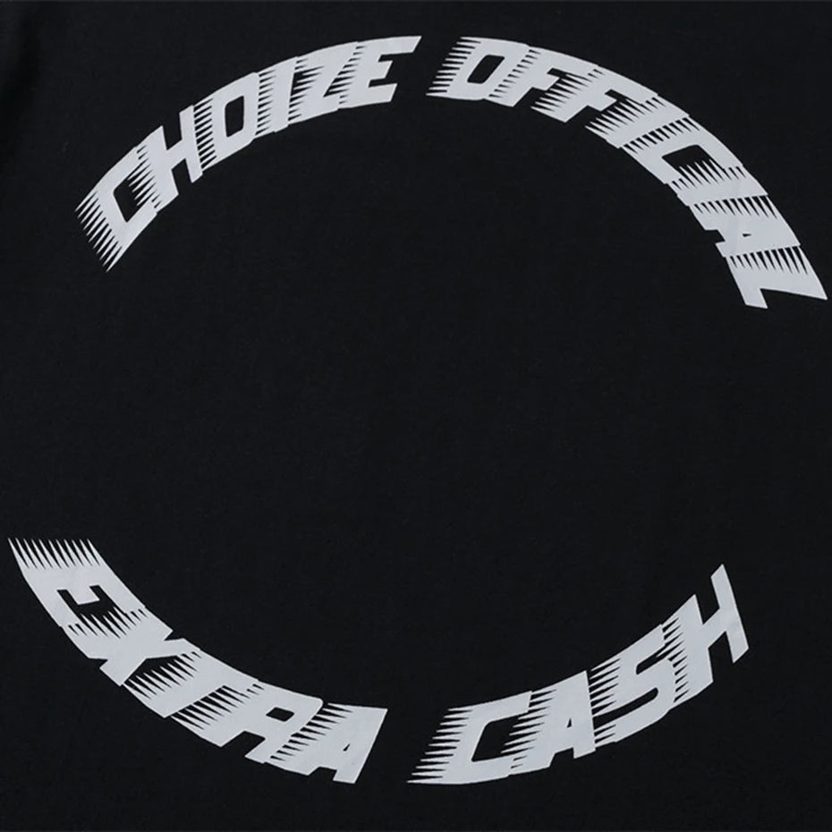 Black Oversized T-Shirt — fit shot