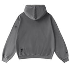 Vintage Ripped Oversized Hoodie — front view