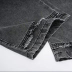 Pocket Vintage Denim Baggy Jeans — fabric close-up