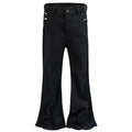 Flared Red Denim Flare Jeans — fabric close-up