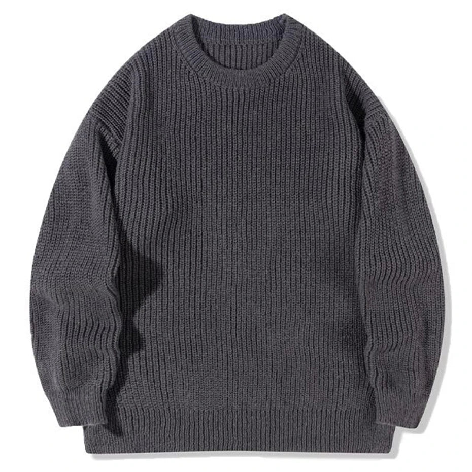 Y2K Black Knit Loose Sweater — fabric close-up