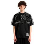 Black Cross Star Graphic Loose T-Shirt — back view