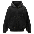 Vintage Zip Oversized Jacket — back view