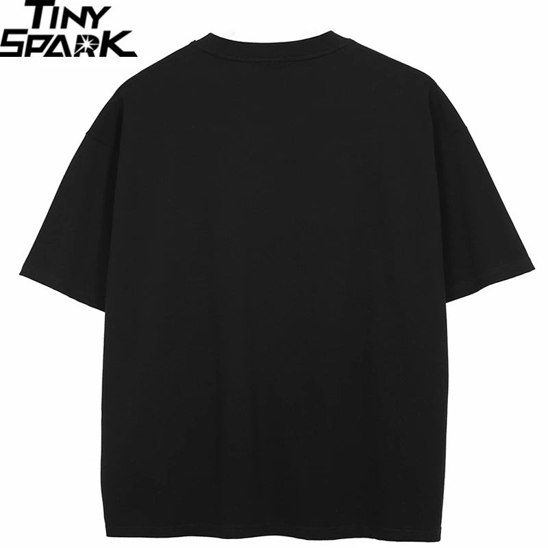 Letter Cartoon Cat Graphic T-Shirt — back view