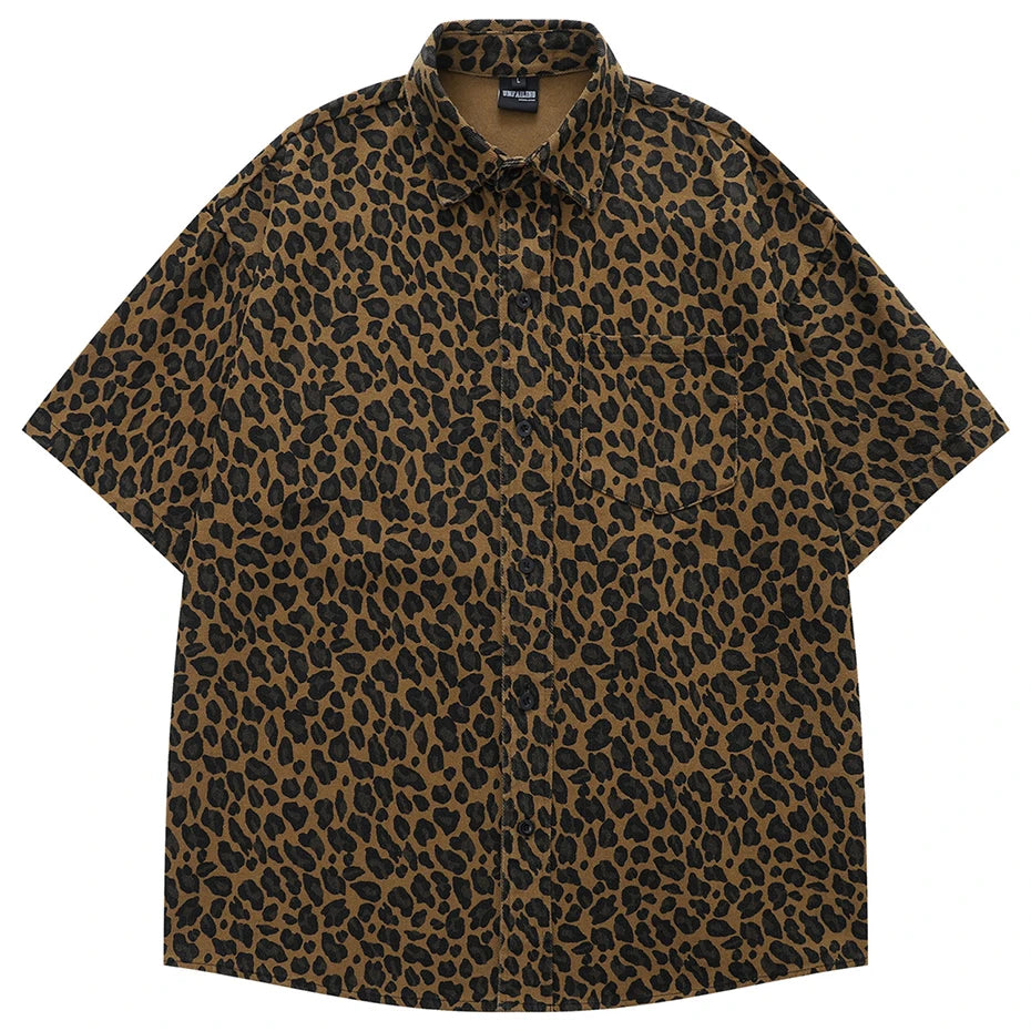 Vintage Leopard Oversized Shirt — styling shot