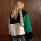 Color Block Oversized Puffer Jacket — detail shot