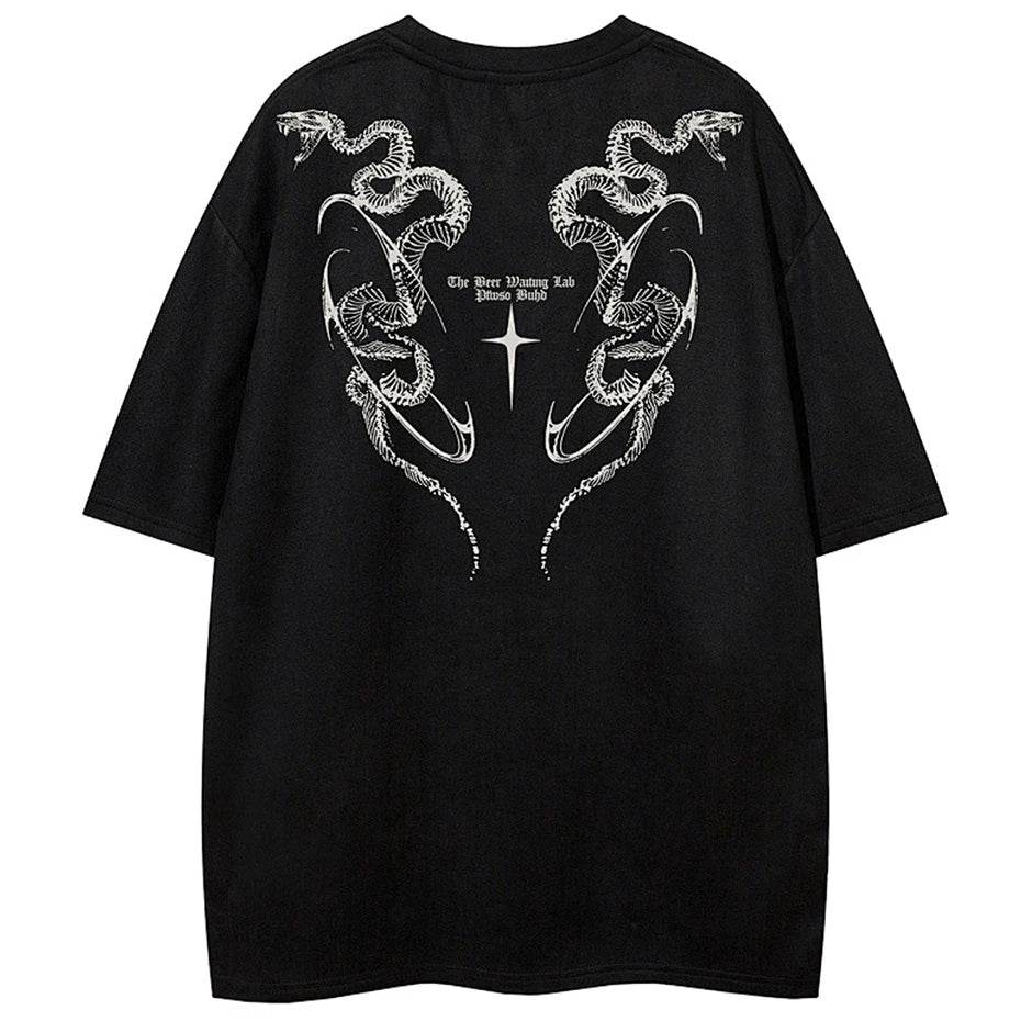 Shirts Vintage Graphic Suede Oversized T-Shirt — front view