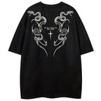 Shirts Vintage Graphic Suede Oversized T-Shirt — front view