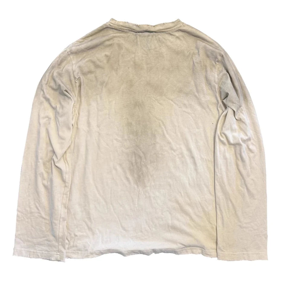 Vintage Eyes Graphic Oversized Long Sleeve Tee — front view