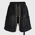 Vintage Baggy Denim Shorts — back view