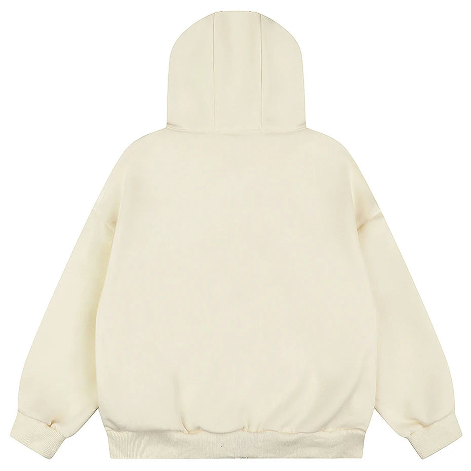 Y2K Star Zip Oversized Jacket — front view