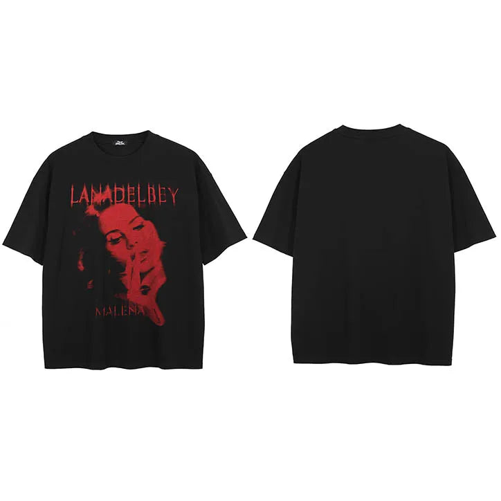 Vintage Black Face Faded T-Shirt — side view