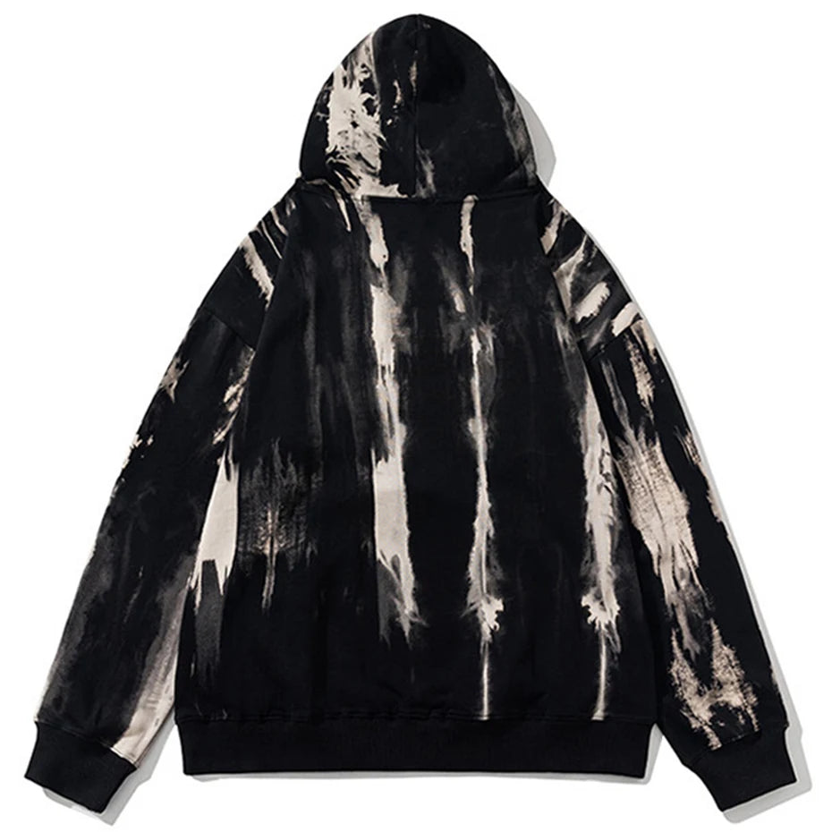 Vintage Tie Dye Oversized Hoodie — front view