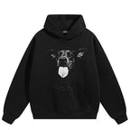 Dog Graphic Hoodie — fabric close-up