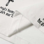 Goth Oversized Long Sleeve Tee — fabric close-up
