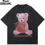 Vintage Black Bear Washed T-Shirt — front view