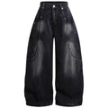 Retro Vintage Denim Baggy Jeans — back view