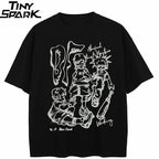 Anime Cartoon Graphic T-Shirt — front view