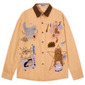 Long Vintage Cat Graphic Oversized Shirt — styling shot