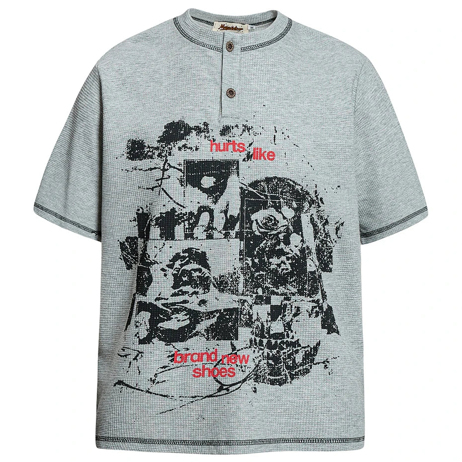 Gray Vintage Graphic Oversized T-Shirt — styling shot