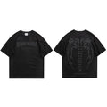 Devil Wings Graphic Suede T-Shirt — fit shot