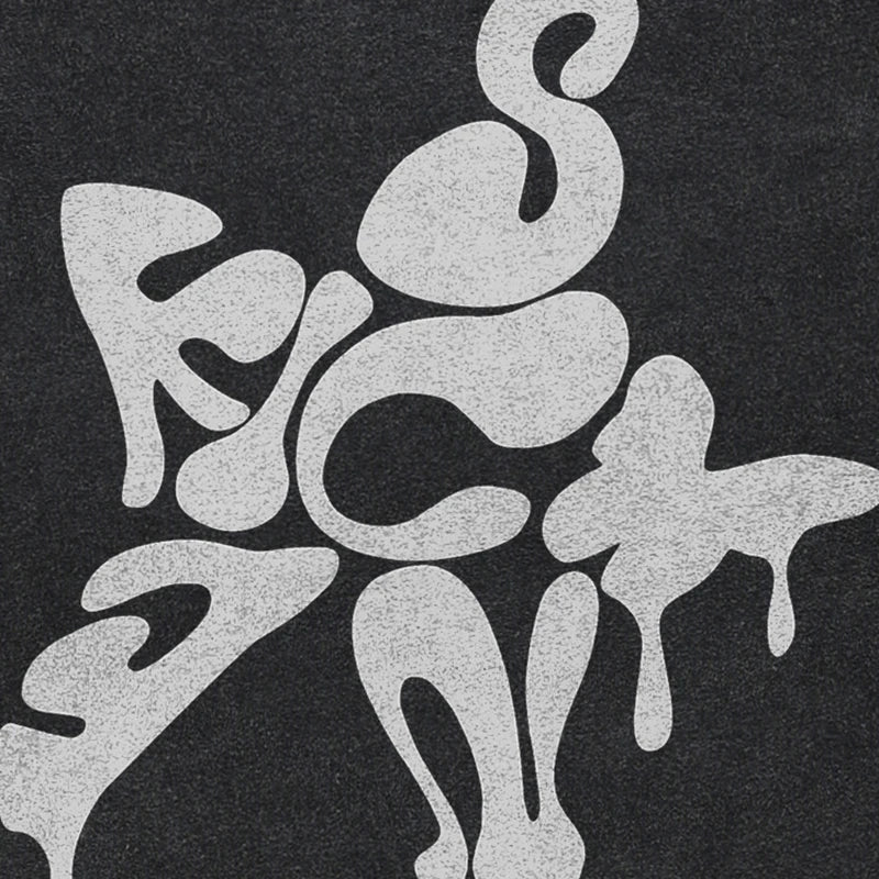 Y2K Black Melting Star Washed T-Shirt — back view
