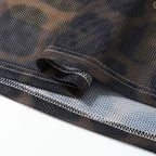 Y2K Leopard Graphic Oversized T-Shirt — fabric close-up