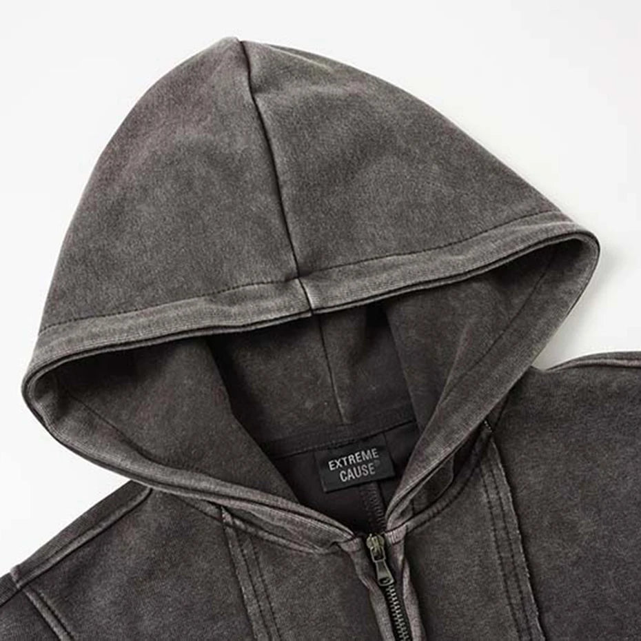 Y2K Vintage Patchwork Oversized Jacket — detail shot