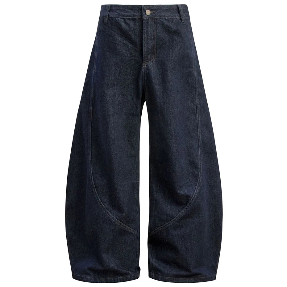 Blue Vintage Black Denim Baggy Jeans — styling shot