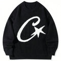 Sweaters Y2K Star Graphic Knit Oversized Sweater — styling shot