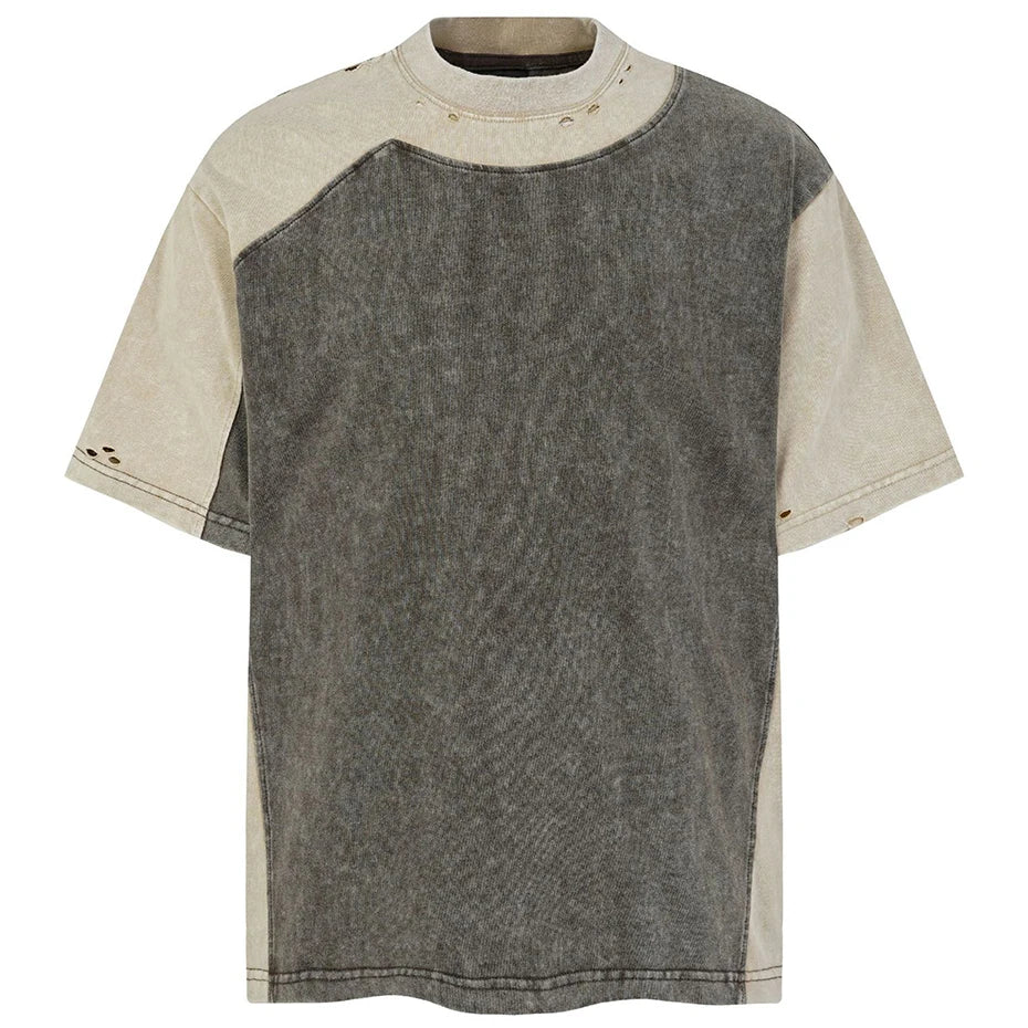 Y2K Patchwork Oversized T-Shirt — back view