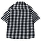 Plaid Oversized Varsity Jacket — front view