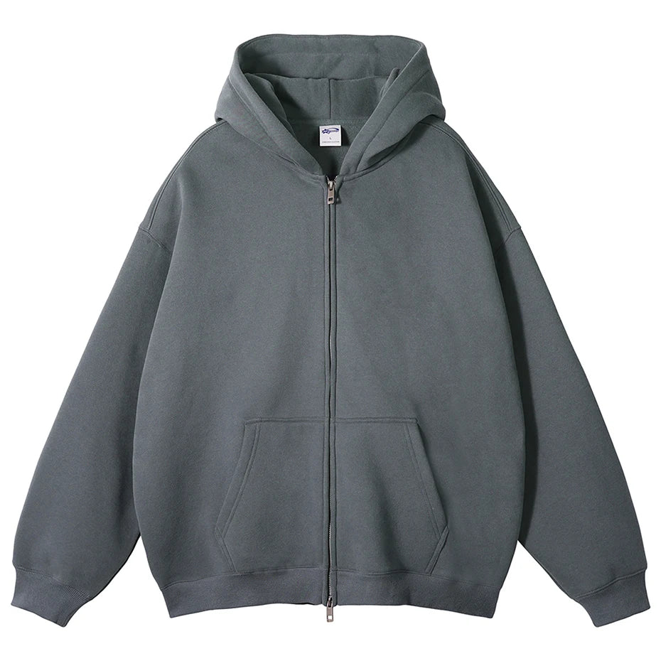 Zip Oversized Jacket — flat lay