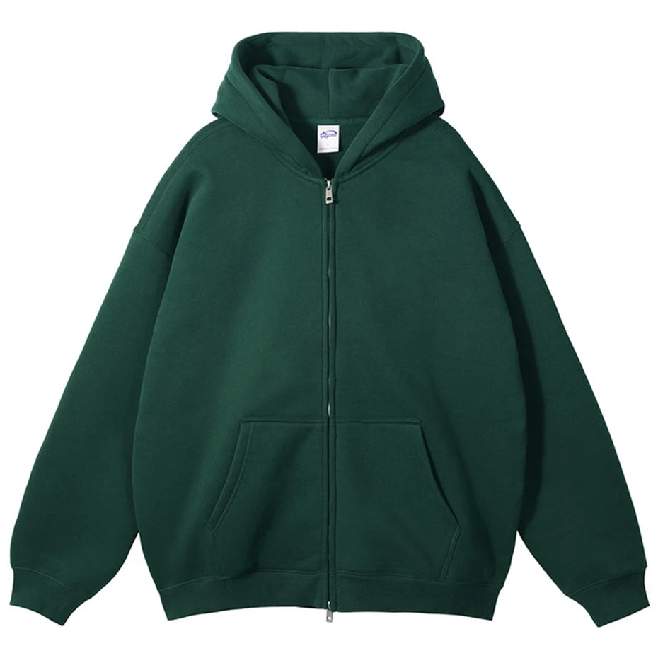Zip Oversized Jacket — back view