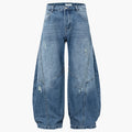 Y2K Vintage Blue Denim Baggy Jeans — back view