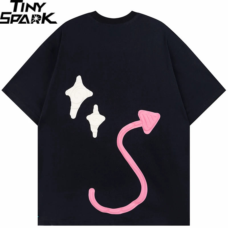 Devil Skull Graphic T-Shirt — back view