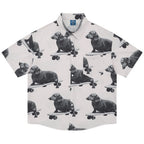 Dog Graphic Loose Shirt — styling shot