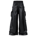 Black Baggy Cargo Pants — front view