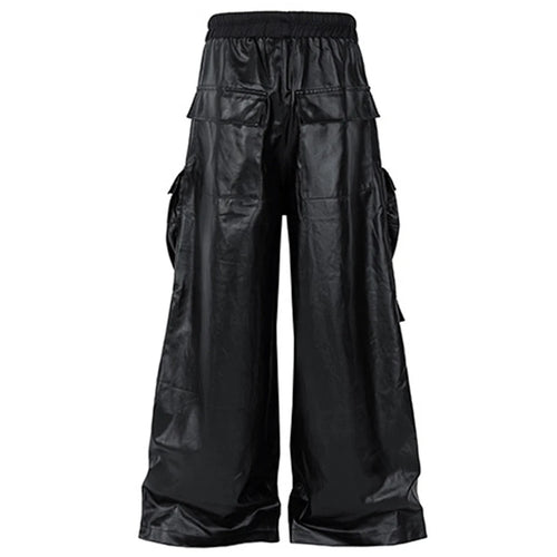 Black Baggy Cargo Pants — front view