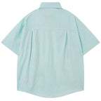 Short Y2K Cat Graphic Loose Shirt — front view