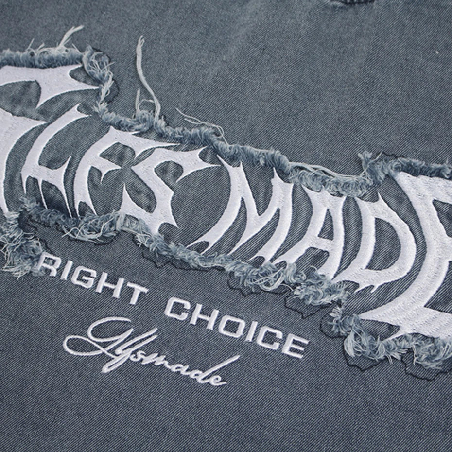 Y2K Embroidered Oversized T-Shirt — fit shot