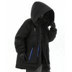 Techwear Hooded Oversized Puffer Jacket — front view