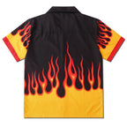 Fire Graphic Oversized Shirt — front view