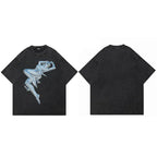 Black Robot Graphic Oversized T-Shirt — styling shot